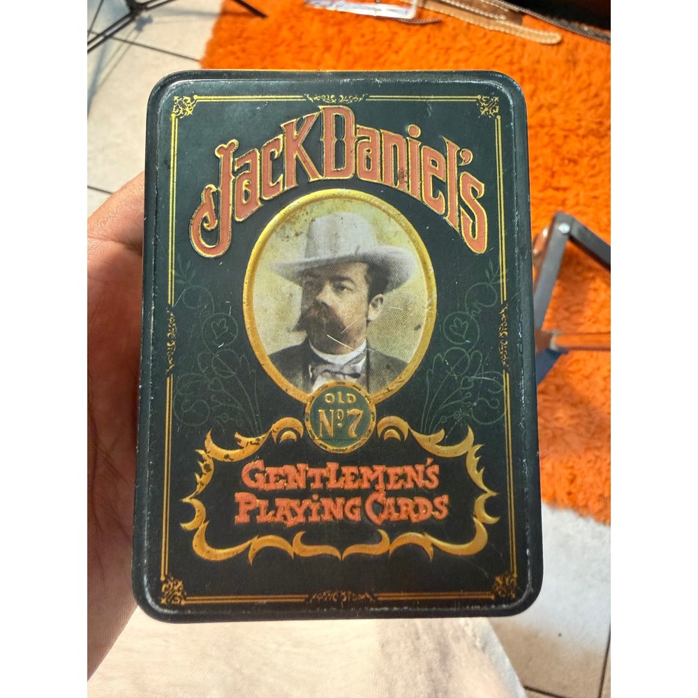 Vintage Jack Daniel's Old No 7 Gentlemen's Playing Cards Collectible Tin England